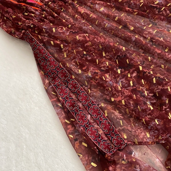 Free People | Ria Maxi Sleeveless Sheer Embroidered Boho Top Dress OB1192811 XS - Picture 7 of 16